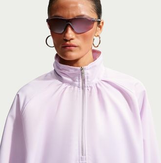 Nike Womens Nike Sportswear Satin 1/4-Zip Anorak in Purple | IV4995-583