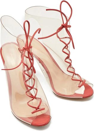 Gianvito Rossi Stivali stringati Helmut - Rosso