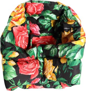 Dolce & Gabbana Womens Multicolor Floral Print Whole Head Wrap Hat Polyester