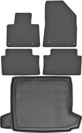 OEM Juego De Alfombrillas De Goma Para Coche Y Alfombrilla Para Maletero Para Citro&euml;n C5 Ii Sed&aacute;n (2009-2017)