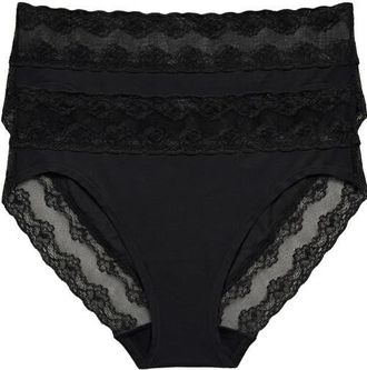 Natori Bliss Perfection One Size French Cut 2-Pack in Black at Nordstrom