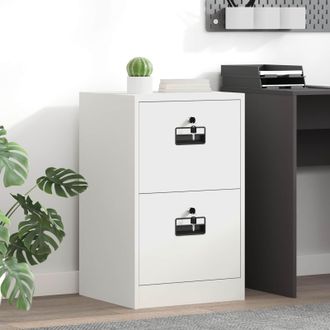 vidaXL Vidaxl Armadio Per File Con Cassetto Bianco 45,5 X 42 X 74,5 Cm
