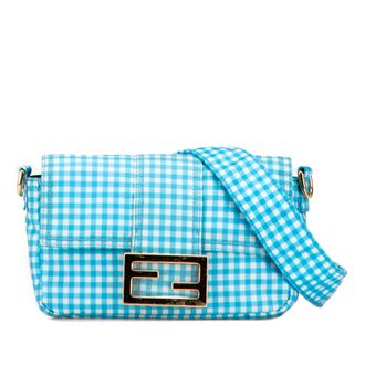 Fendi Baguette Gingham Schoudertas