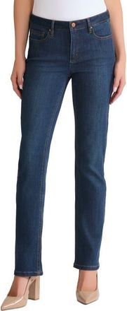 Jones New York Lexington High Waist Straight Leg Jeans in Indigo Wash at Nordstrom, Size 16