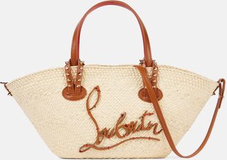 Christian Louboutin Borsa a secchiello Cabata Mini in rafia