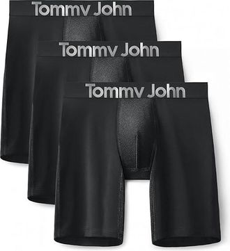 Tommy John 360 Sport Micro 8 Boxer Brief 3-pack Mens Underwear Black 1 : MD (32-34 Waist), Elastane/Polyester