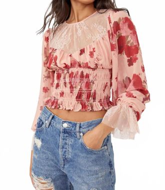Free People Daphne Blouse In Romantic Combo