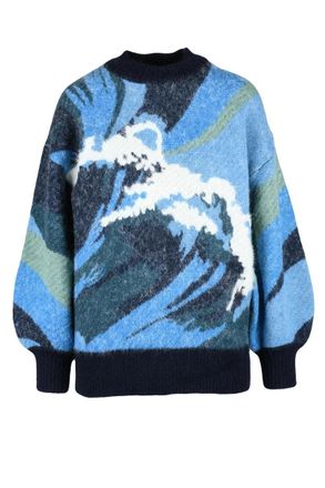 Alemais Puff Sleeve Sweater - Light Blue