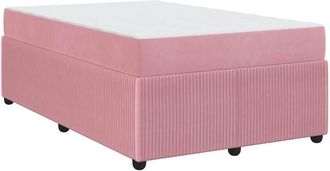 vidaXL Estructura De Cama Con Colch&oacute;n Rosa 120 X 200 Cm Terciopelo Vidaxl