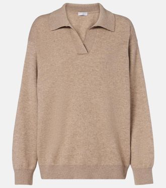 Brunello Cucinelli Monili cashmere-blend polo sweater