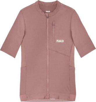 PEdALED Odyssey Jersey Velotrikot f&uuml;r Damen | rosa/braun
