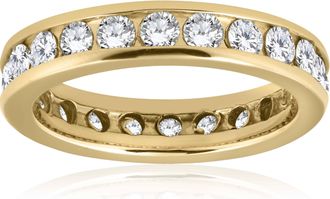 Pompeii3 2ct Channel Set Diamond Eternity Ring 14K Yellow Gold Size Selectable