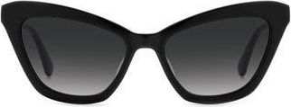 Kate Spade New York amelie 54mm gradient cat eye sunglasses in Black/Grey Shaded at Nordstrom Rack