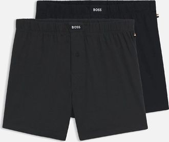 HUGO BOSS Mens 2 Pack of Boxer Shorts in Stretch Cotton - Multi - Size: 35/34/32