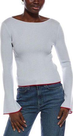 Madewell Elory Merino Wool & Silk-Blend Femme Sleeve Top
