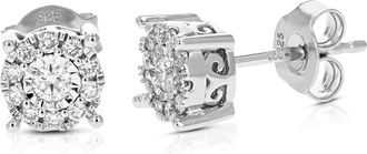 Vir Jewels 1/3 cttw Lab Grown Diamond Composite Earrings in Sterling Silver With Push Backs For Women