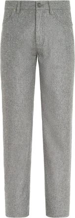 Ermenegildo Zegna Roccia wool trousers - men - Cotton/Wool/Cashmere - 40 - Grey