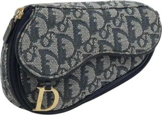 Dior Pre-owned Clutches, female, Blue, Size: ONE SIZE Pre-owned Vintage Pouch