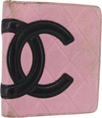 Chanel Pre-owned Vintage Bifold Portemonnee - Dames - Vintage Accessoires - Roze - ONE Size - Leer - Vintage