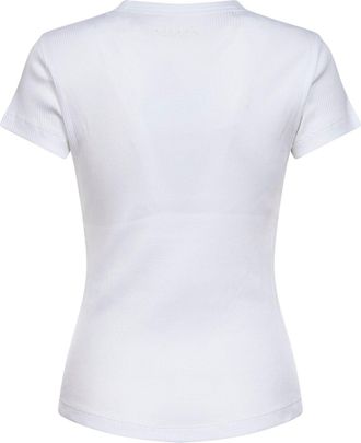 Isabel Marant Womens White Ribbed Cotton Taomi T-Shirt T-Shirts & Jerseys