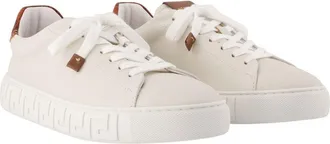 Versace Mens Sneakers - Versace Leather White Lambskin Shoes