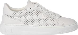 Baldinini Perforated Leather Sneaker - Dames - Sneakers - Wit - 37 EU - Leer - Schoenen