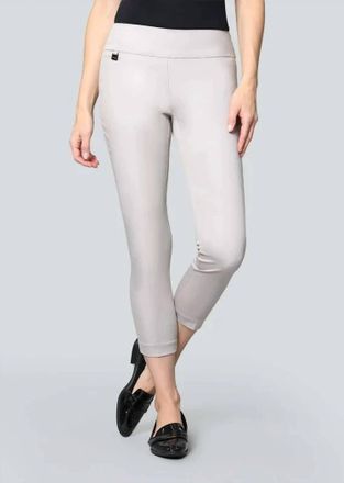Lisette Juniper Fabric Ankle Pants In Stone