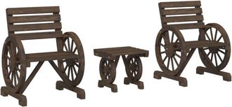 vidaXL Juego De Muebles De Jard&iacute;n 3 Piezas Madera Maciza De Abeto Vidaxl