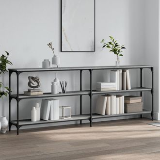 vidaXL Vidaxl - Mesa Consola Madera De Ingenier&iacute;a Gris Sonoma 200x29x75 Cm