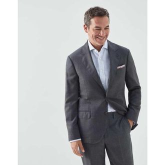 Brunello Cucinelli Mens Medium Grey Wool Blazer, Size 46