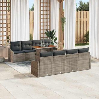 vidaXL Vidaxl - Conjunto De Comedor De Jard&iacute;n Gris, Marr&oacute;n 100 X 55 X 73 Cm