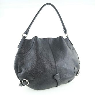 Ferragamo Black Leather Shoulder Bag (Pre-Owned)