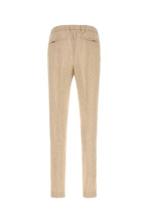 Pantaloni Torino Mens Beige Linen Pant 0030 Exterior: Pantaloni