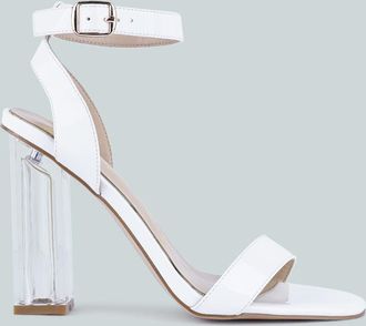 London Rag poloma chunky clear high heeled sandals