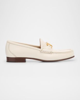 Valentino Garavani VLogo Leather Medallion Loafers