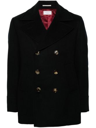 Brunello Cucinelli Caban con revers a lancia - Nero
