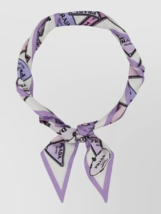 Prada printed silk scarf rectangular lightweight soft