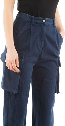 Moschino Womens Blue Cotton Cargo Pants