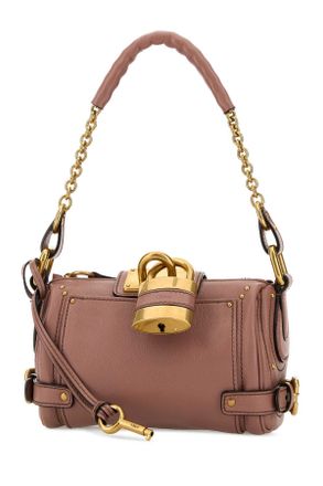 Chlo&eacute; Womens Antiqued Pink Leather Small Paddington Shoulder Bag Nougat Borse A Mano