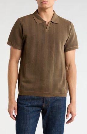 Buffalo Webrews Johnny Collar Knit Polo in Dark Mink Mix at Nordstrom Rack, Size X-Large