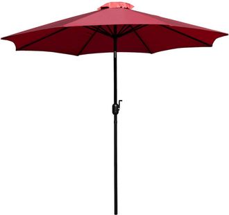 Flash Furniture Red 9 FT Round Umbrella with 1.5 Diameter Aluminum Pole