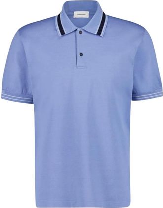 Ferragamo Piqu&eacute; polo shirt van katoen - Heren - Polos - Blauw - S - Katoen - Tops
