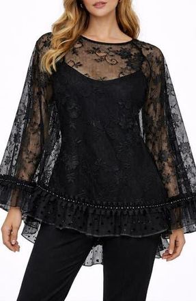 Saachi Lace Poncho in Black at Nordstrom Rack