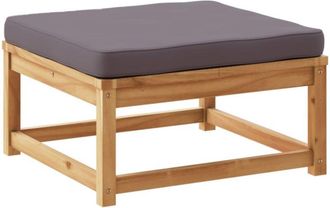 vidaXL Taburete De Jard&iacute;n Con Cojines Madera Maciza De Acacia Vidaxl