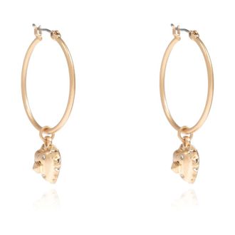 AllSaints Earrings, female, Yellow, Size: ONE SIZE Earrings with heart-shaped pendant