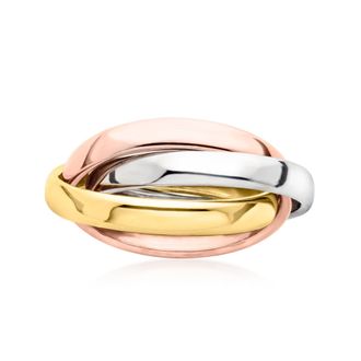 Ross-Simons Italian 14kt Tri-Colored Gold Rolling Ring