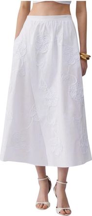 Liu Jo Gonna lunga con ricami - female - Liu Jo - Maxi Skirts - White - L - Skirts