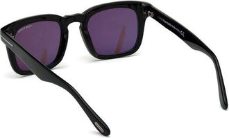 Tom Ford FT0751-N Square Black Plastic Sunglasses - Black