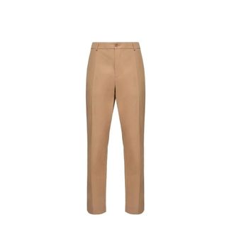 Moncler Technical Cotton Blend Trousers - male - Moncler - Suit Trousers - Beige - M - Trousers