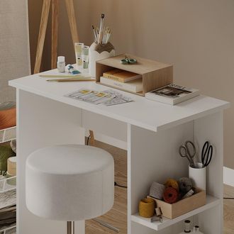 Vicco Escritorio Simple, Blanco, 80 X 40 Cm, Vicco